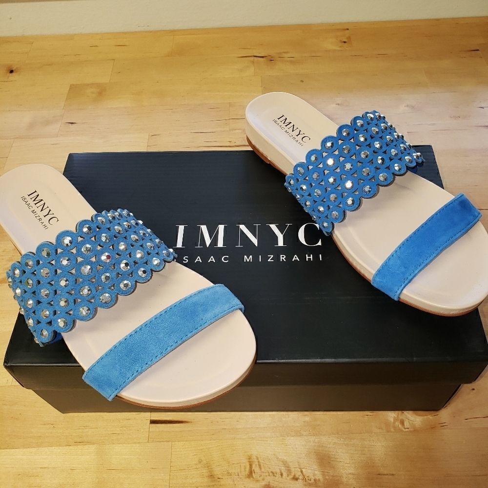 IMNYC Isaac Mizrahi Open Toe Studded Sandal